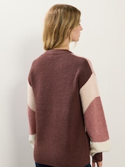 Long Tall Sally Pink Sequin Colourblock Jumper - Image 3 of 5