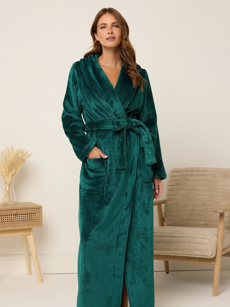 M&Co Green Super Luxe Shawl Maxi Robe - Image 1 of 5