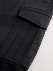 Black Stretch Cargo Shorts - Image 4 of 6