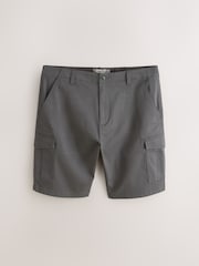 Dark Grey Stretch Cargo Shorts - Image 1 of 3