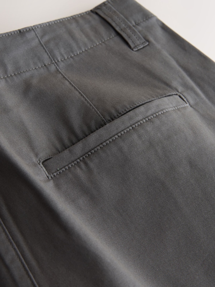 Dark Grey Stretch Cargo Shorts - Image 2 of 3