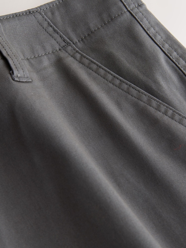 Dark Grey Stretch Cargo Shorts - Image 3 of 3