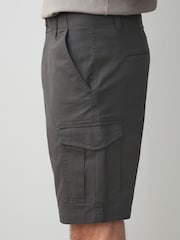 Dark Grey Stretch Cargo Shorts - Image 4 of 8