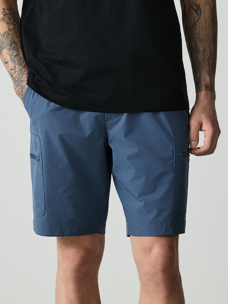 Blue Technical Cargo Shorts - Image 1 of 6