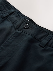 Black Cotton Linen Blend Cargo Shorts - Image 7 of 8