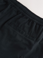 Black Side Pocket Elasticated Waist Cargo Shorts - Image 7 of 9