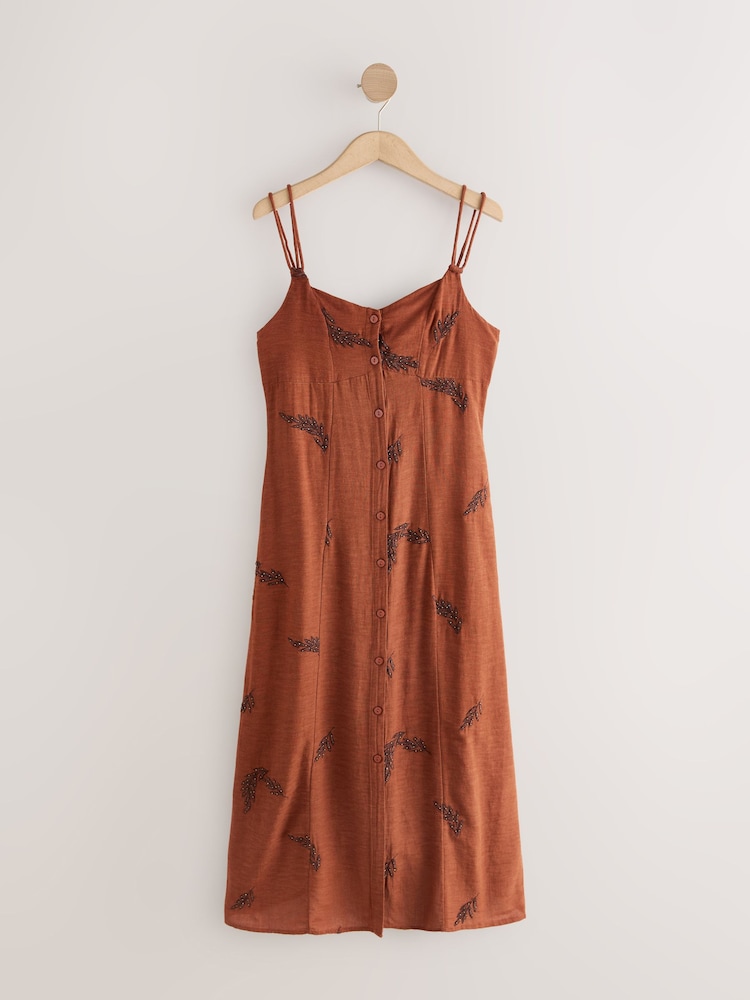 Maro - Rochie midi cu nasturi - Imaginea 1 din 3