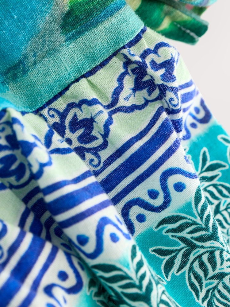 Blue Scenic Puff Sleeve Top - Image 3 of 3