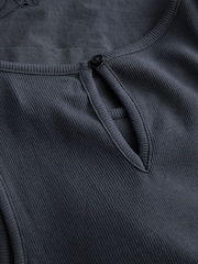 Navy Broderie 2-in-1 Sleeveless Dress - Image 3 of 3