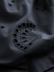 Navy Broderie 2-in-1 Sleeveless Dress - Image 6 of 7