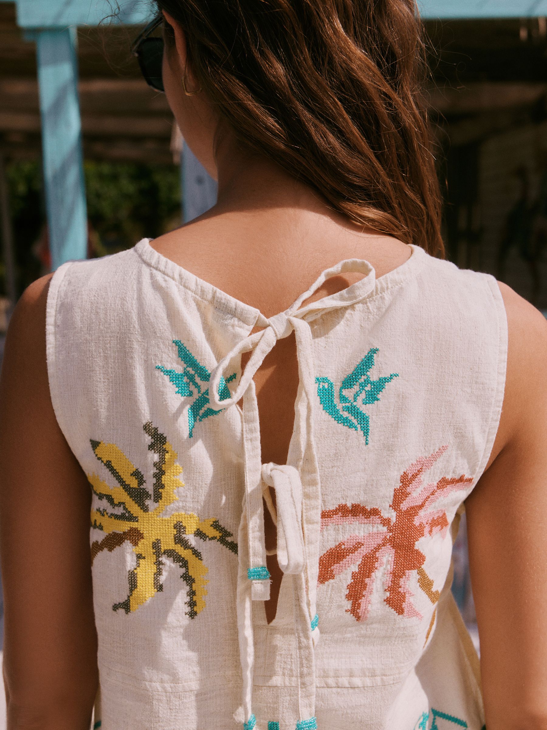 Buy Ecru Cross Stitch Detail Shell Top from the Next UK online shop