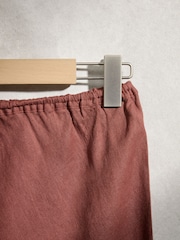 Rust Brown Linen Collumn Skirt - Image 8 of 8