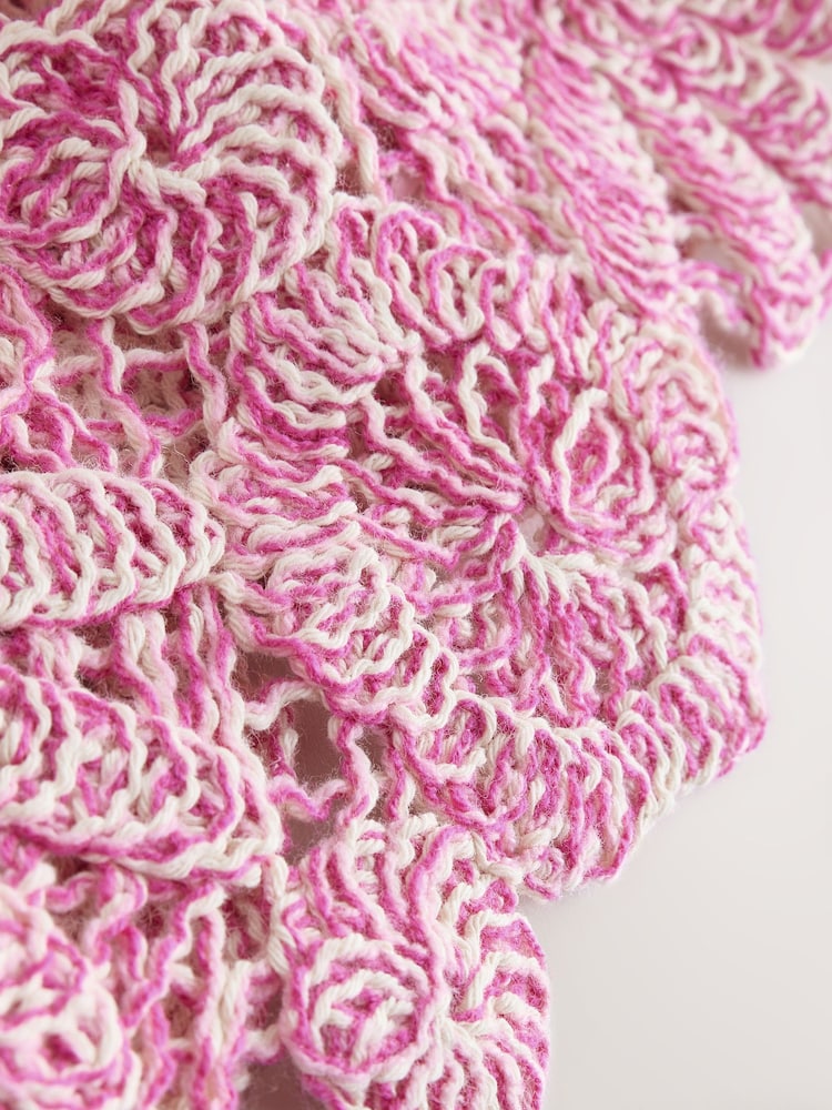 Pink Twist Yarn Crochet Top - Image 9 of 9 Pink Twist Yarn Crochet Top - Image 9 of 9