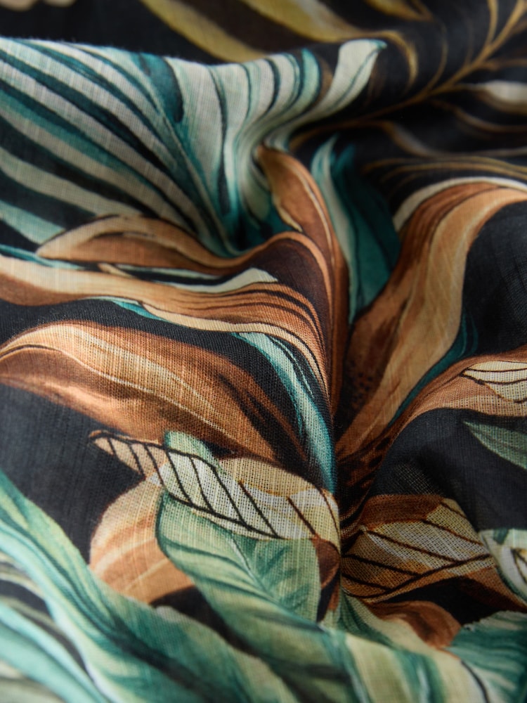 Black/Green Palm Beach Cover-Up Shirt - Image 2 of 3