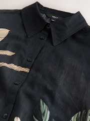 Black/Green Palm Beach Cover-Up Shirt - Image 3 of 3