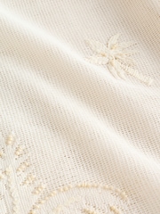 Cream - Oberteil mit gehäkeltem Palmendetail und weiten Ärmeln - Bild 4 von 4