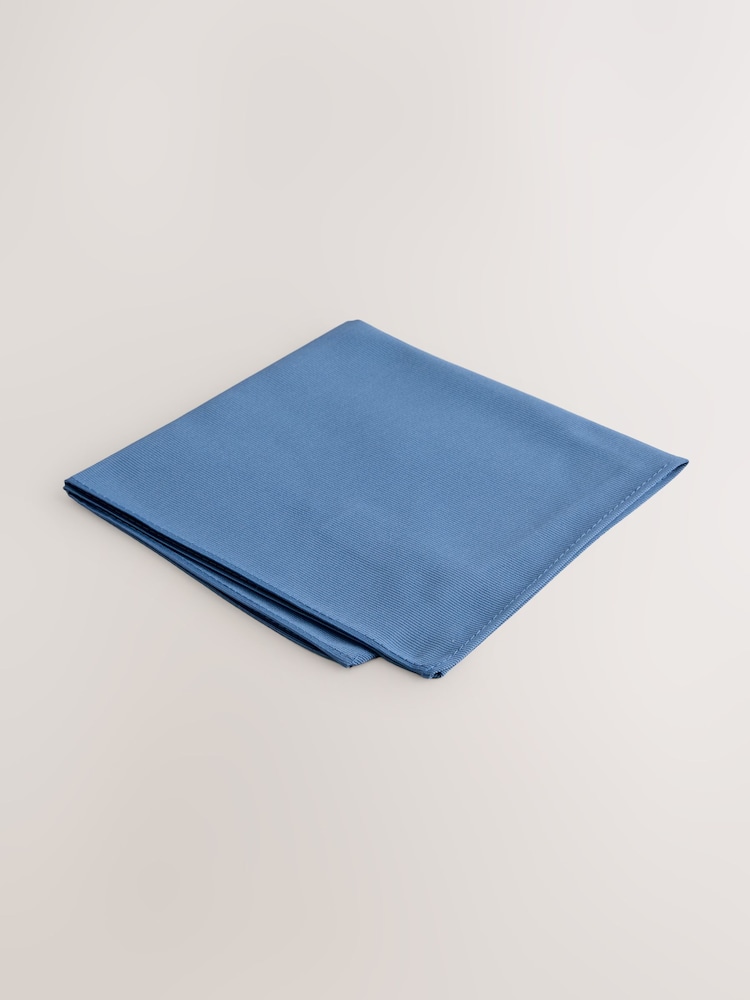 כחול - Tie Pocket Square and Brooch Set - תמונה 2 מתוך 3 כחול - Tie Pocket Square and Brooch Set - תמונה 2 מתוך 3