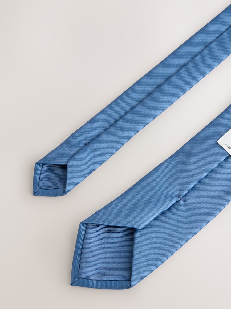 כחול - Tie Pocket Square and Brooch Set - תמונה 3 מתוך 3 כחול - Tie Pocket Square and Brooch Set - תמונה 3 מתוך 3