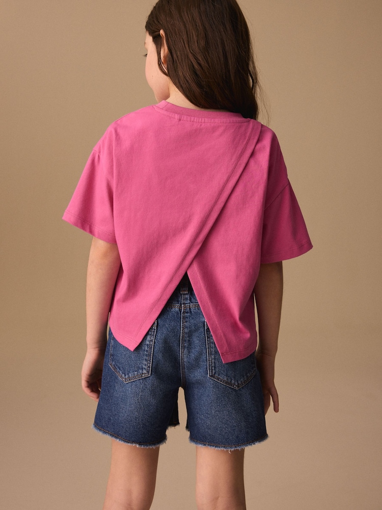 Pink Rainbow Sequin Heart T-Shirt (3-16yrs) - Image 2 of 3 Pink Rainbow Sequin Heart T-Shirt (3-16yrs) - Image 2 of 3