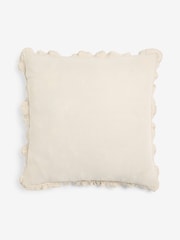 Natural 59 x 59cm Muslin Ruffle Edge Cushion - Image 3 of 4
