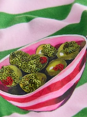 Green Stripe Olive - Oversized Boxy Sequin Graphic T-Shirt (3-16yrs) - Bild 7 von 8