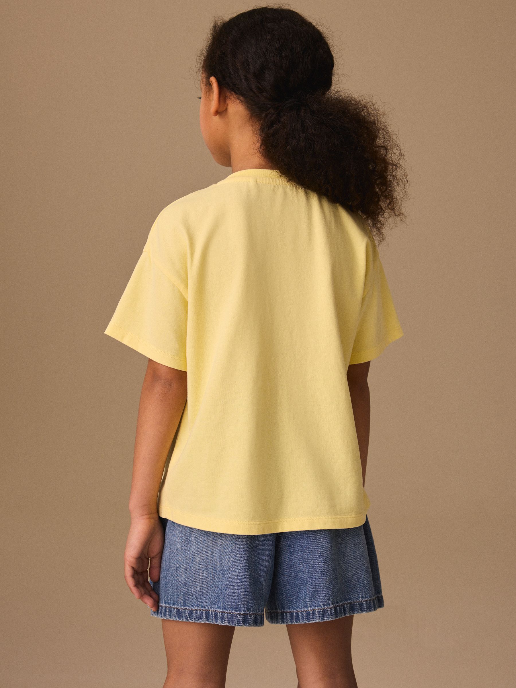 Buy Yellow Daisy Sequin Heart T-Shirt (3-16yrs) from Next Romania