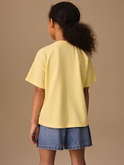 Yellow Daisy Sequin Heart T-Shirt (3-16yrs) - Image 3 of 8