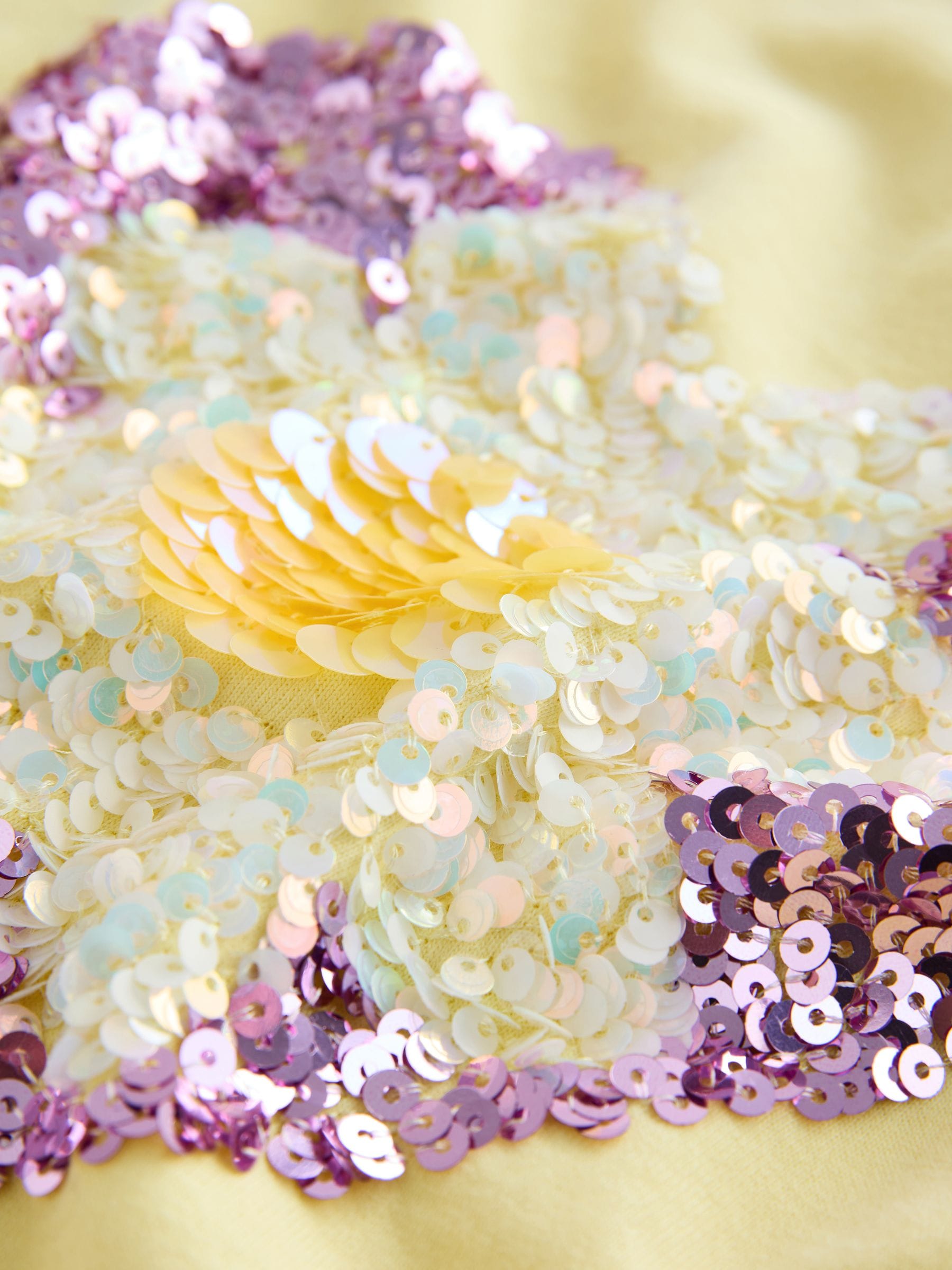 Buy Yellow Daisy Sequin Heart T-Shirt (3-16yrs) from Next Romania