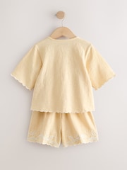 Amarillo - Embroidery Tie Shorts Set (3-16yrs) - Imagen 8 de 10