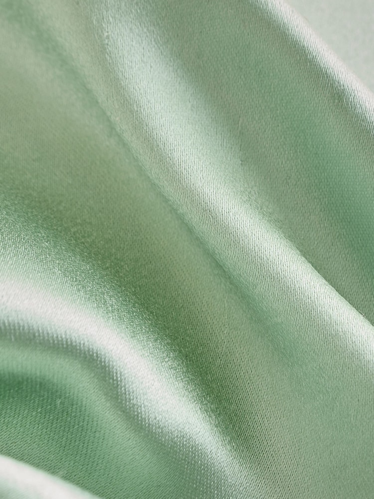 Sage Silk Tie Pocket Square and Pin Set - Image 4 of 4