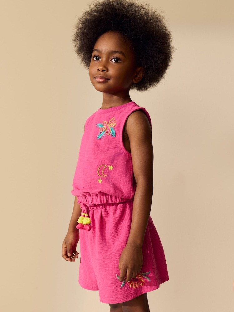 Rosa - Embroidery Vest and Shorts Set (3-16yrs) - Imagen 1 de 8