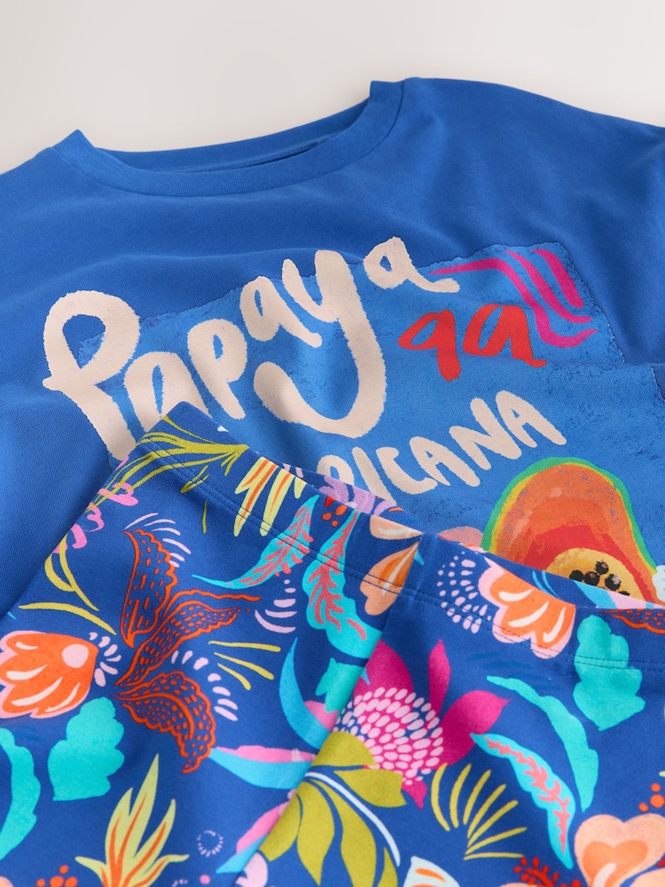 Blue Papaya T-Shirt and Cycling Shorts Set (3-16yrs) - Image 8 of 8