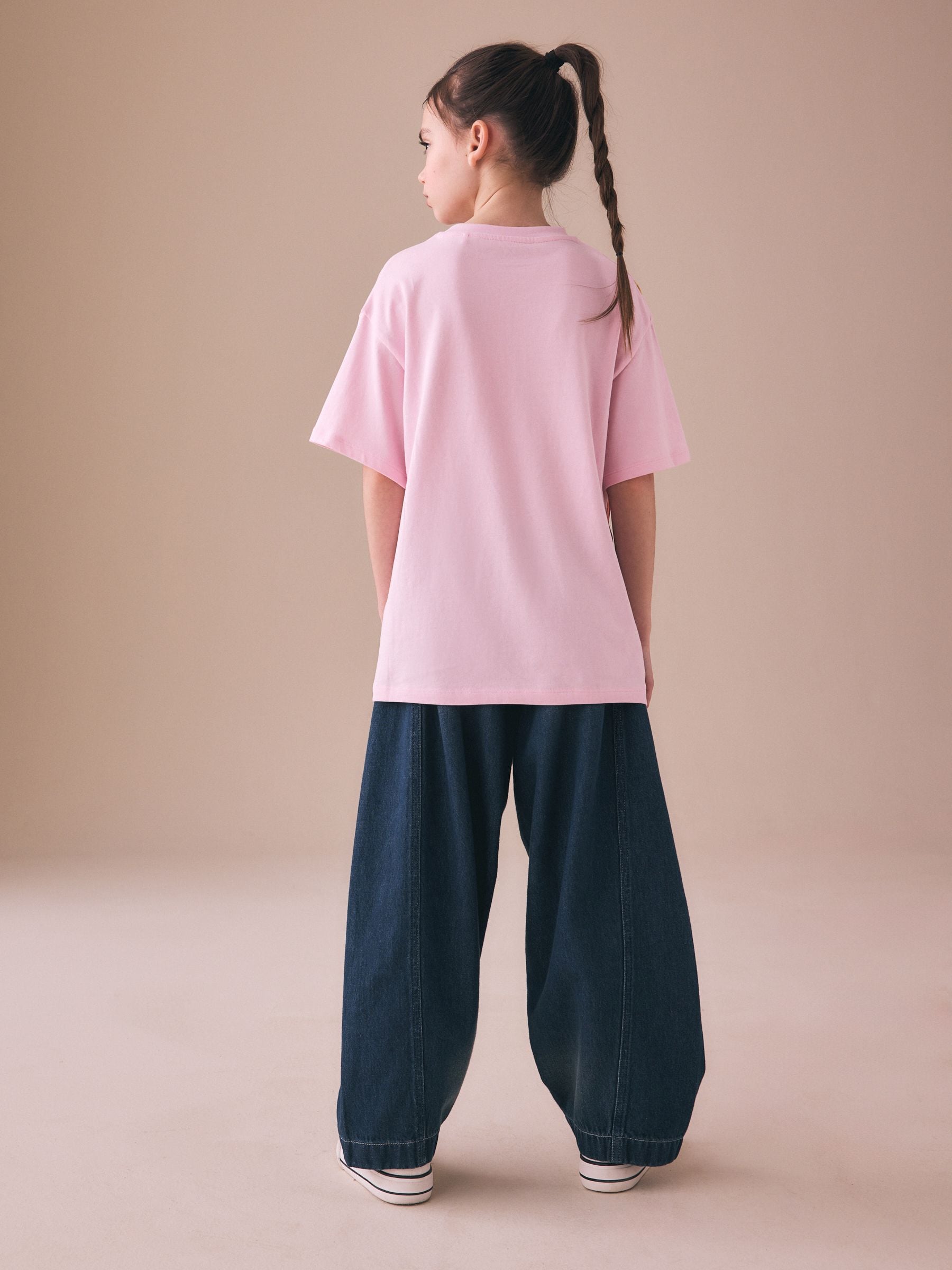 Buy Pink Graffiti Oversized Graphic Print T-Shirt (3-16yrs) from