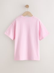 Pink Graffiti Oversized Graphic Print T-Shirt (3-16yrs) - Image 6 of 8