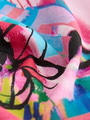 Pink Graffiti Oversized Graphic Print T-Shirt (3-16yrs) - Image 7 of 8