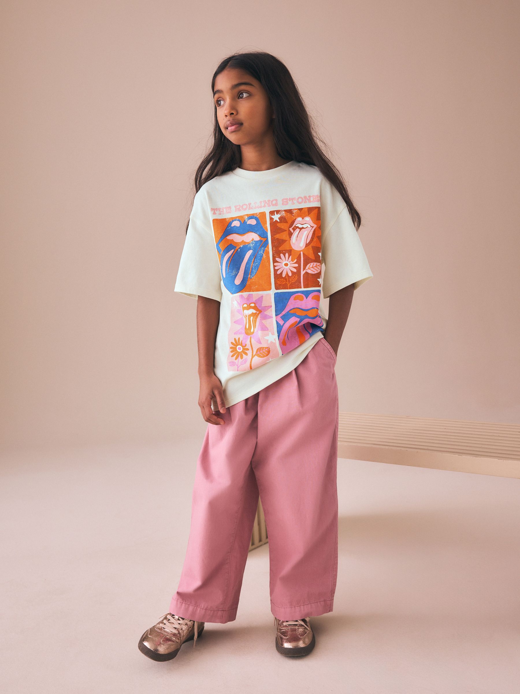Rolling Stones ローランドベリー TシャツNo.1.ベージュ系M Rolling