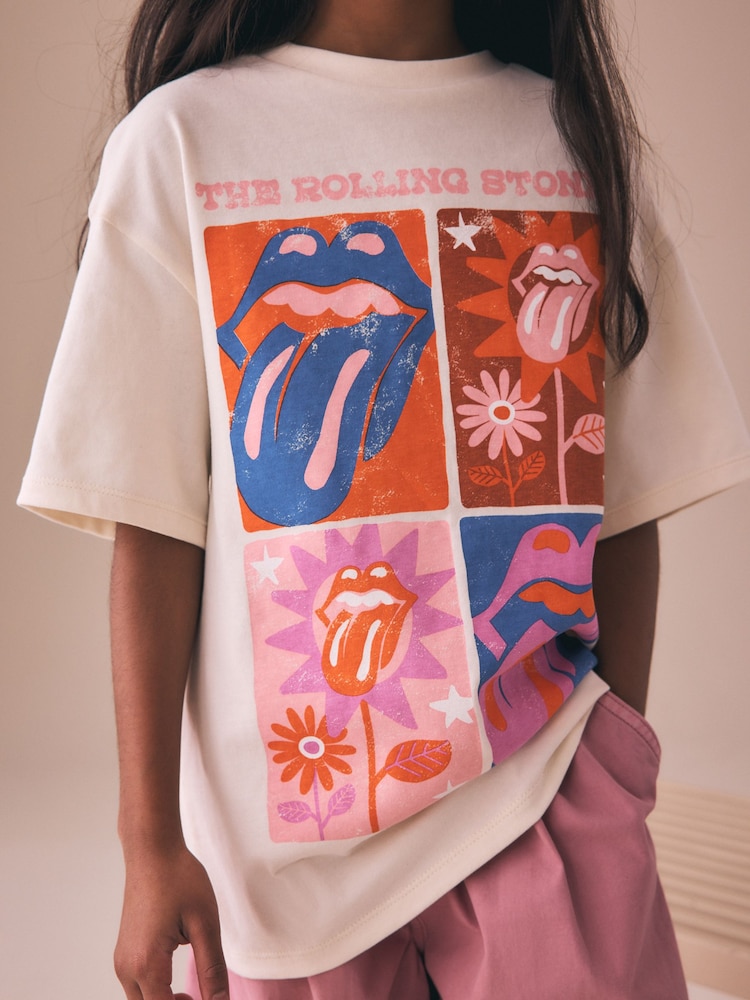 Ecru The Rolling Stones Band T-Shirt (3-16yrs) - Image 4 of 4