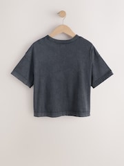 Charcoal Grey Floral Oversized Graphic Print T-Shirt (3-16yrs) - Image 6 of 8