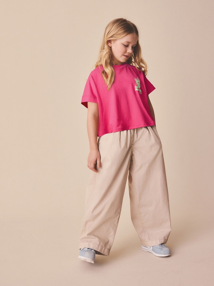 Pink Matcha - Tricou cu croi pătrat cu model grafic (3-16yrs) - Imaginea 2 din 7