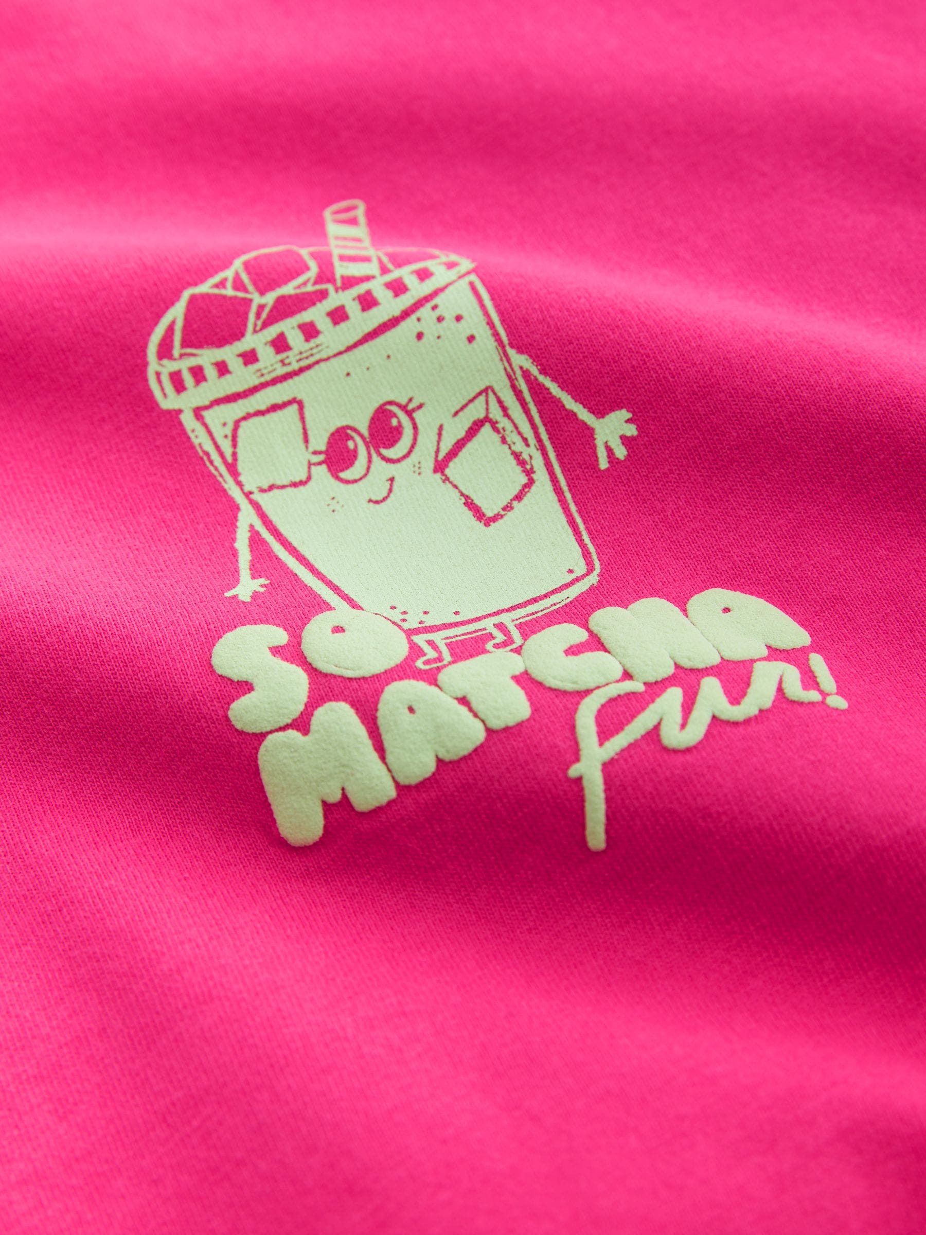 Buy Pink Matcha Boxy Graphic T-Shirt (3-16yrs) from Next USA