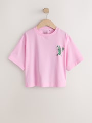 Pink Pickleball Oversized Graphic Print T-Shirt (3-16yrs) - Image 5 of 8