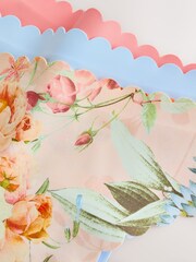 Mint Green/Floral Thong No VPL Scallop Knickers 3 Pack - Image 6 of 6