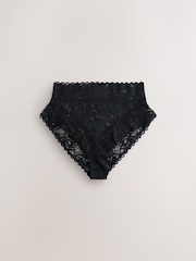 Black/White/Pink High Waist High Leg All Over Lace Knickers 7 Pack - Image 10 of 13