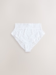 Black/White/Pink High Waist High Leg All Over Lace Knickers 7 Pack - Image 5 of 13