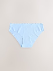 Mint Green/Floral Brazilian No VPL Scallop Knickers 3 Pack - Image 3 of 6