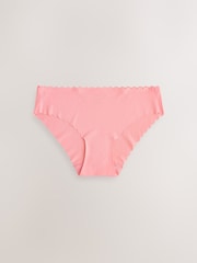 Mint Green/Floral Brazilian No VPL Scallop Knickers 3 Pack - Image 4 of 6