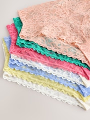 Pastels High Leg All Over Lace Knickers 7 Pack - Image 10 of 10