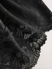 Black High Waist High Leg All Over Lace Knickers 3 Pack - Image 10 of 10