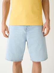 Bleach Wash Denim Jort Shorts - Image 1 of 6