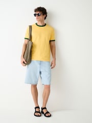 Bleach Wash Denim Jort Shorts - Image 2 of 6